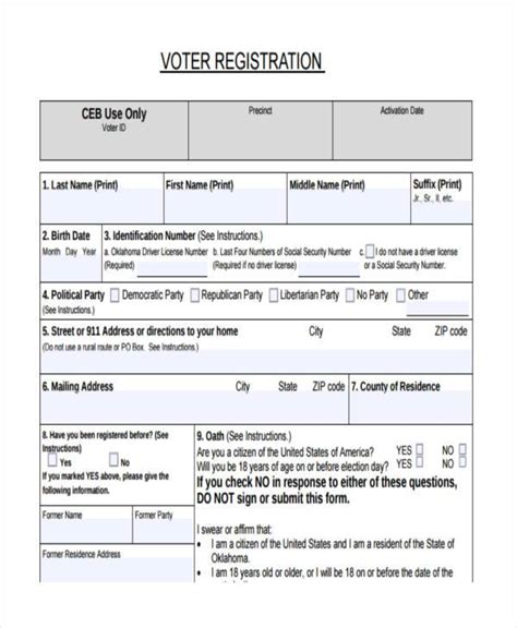 VOTER'S REGISTRATION .